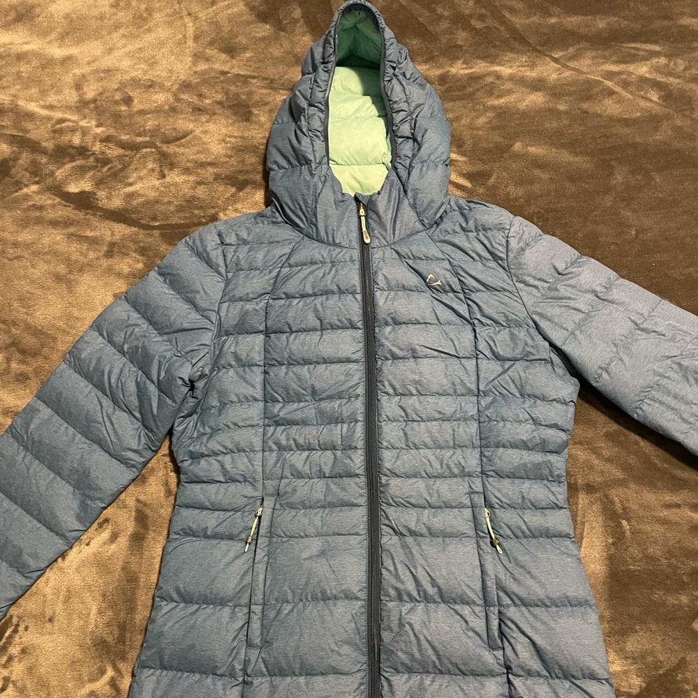 Paradox Blue Quilted Puffer Jacket with Hood